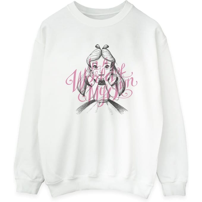 Disney Dames/Dames Alice In Wonderland In Een Wereld Van Mijn Eigen Sweatshirt (Wit)