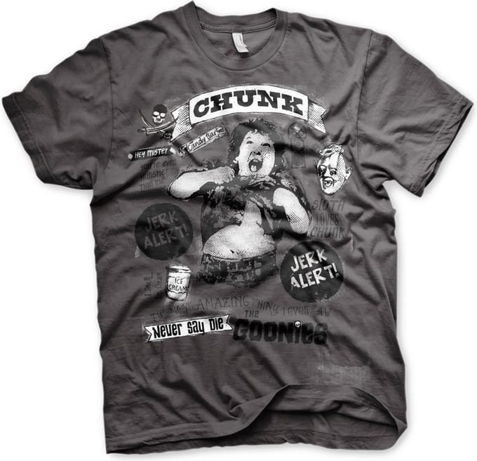 The Goonies Heren Tshirt -L- Chunk Jerk Alert Grijs