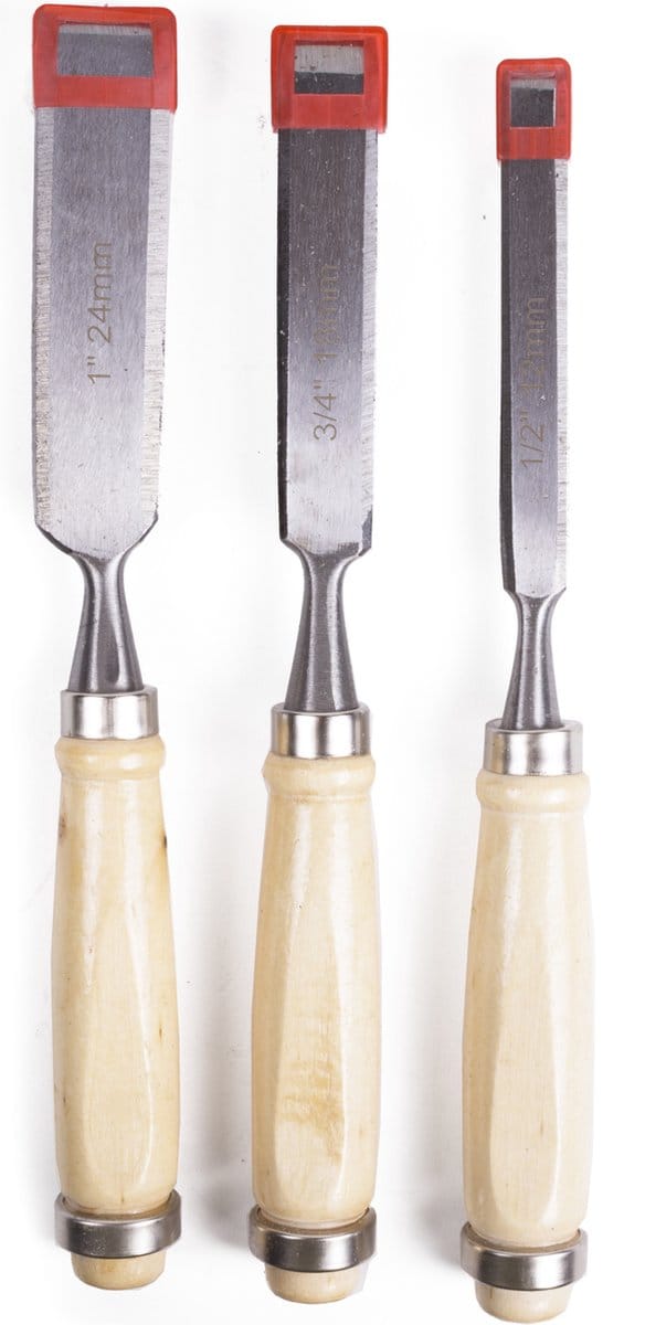 Benson Houtbeitel set - 3-delig - stevige houten greep