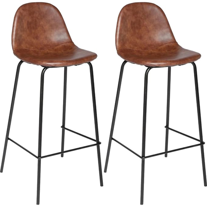 Eazy Living Barkruk Mara Bruin - 2 stuks