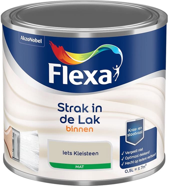 Flexa - Strak In De Lak Binnenlak Mat - Iets Kleisteen - Mengverf - 500 Ml