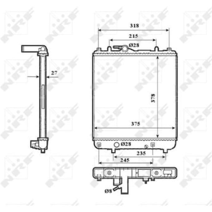 Radiator, motorkoeling NRF 53825