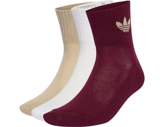 Adidas Originals Mid Ankle 3er Pack Sokken Wit
