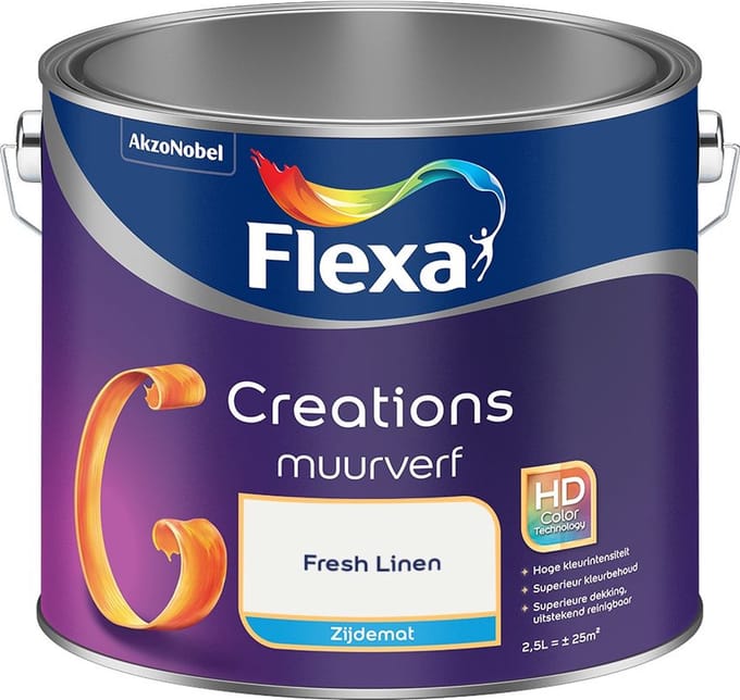 Flexa - Creations Muurverf Zijdemat - Fresh Linen - Mengverf - 2,5 L