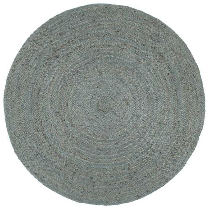 vidaXL - Vloerkleed - handgemaakt - rond - 210 - cm - jute - olijfgroen