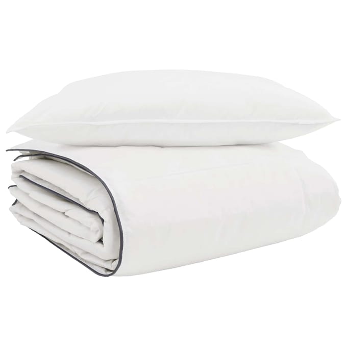 vidaXL - Winter - Duvet - met - kussen - 2 - st - Wit - Donsveer
