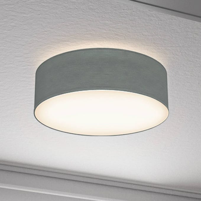 B.K.Licht - Plafondlamp - Ø30cm - grijs - excl. E27 lichtbron