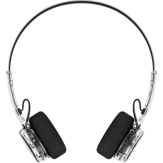 MONDO Draadloze Hoofdtelefoon - On-Ear - Bluetooth 5.3 - Hoofdtelefoon - RETRO - Clear