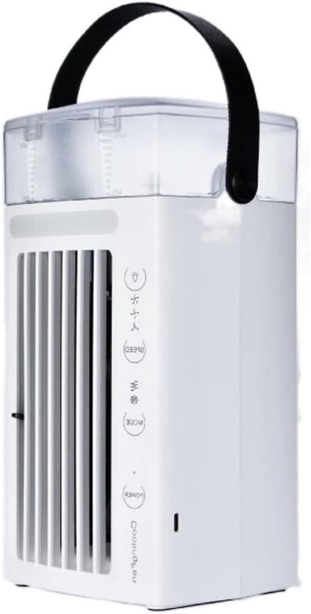 Mini Air Cooler - Persoonlijke Ventilator - Persoonlijke Koeling - Met Spray Functie - 480 ml Tank - Wit