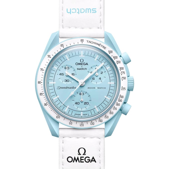 SWATCH Unisex 42mm Blauw Horloge SO33L100 SO33L100 Blue Dial