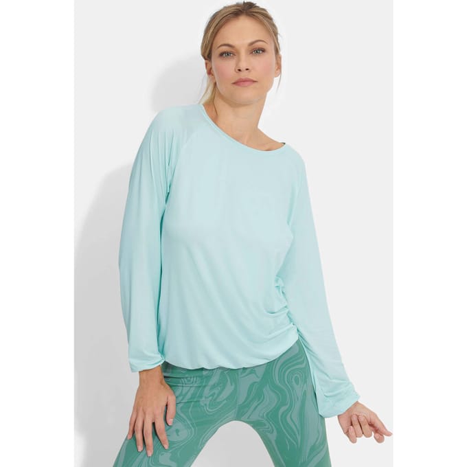 Licht, functioneel shirt met lange mouwen - lichtblauw - Gr. S van Goldner Fashion