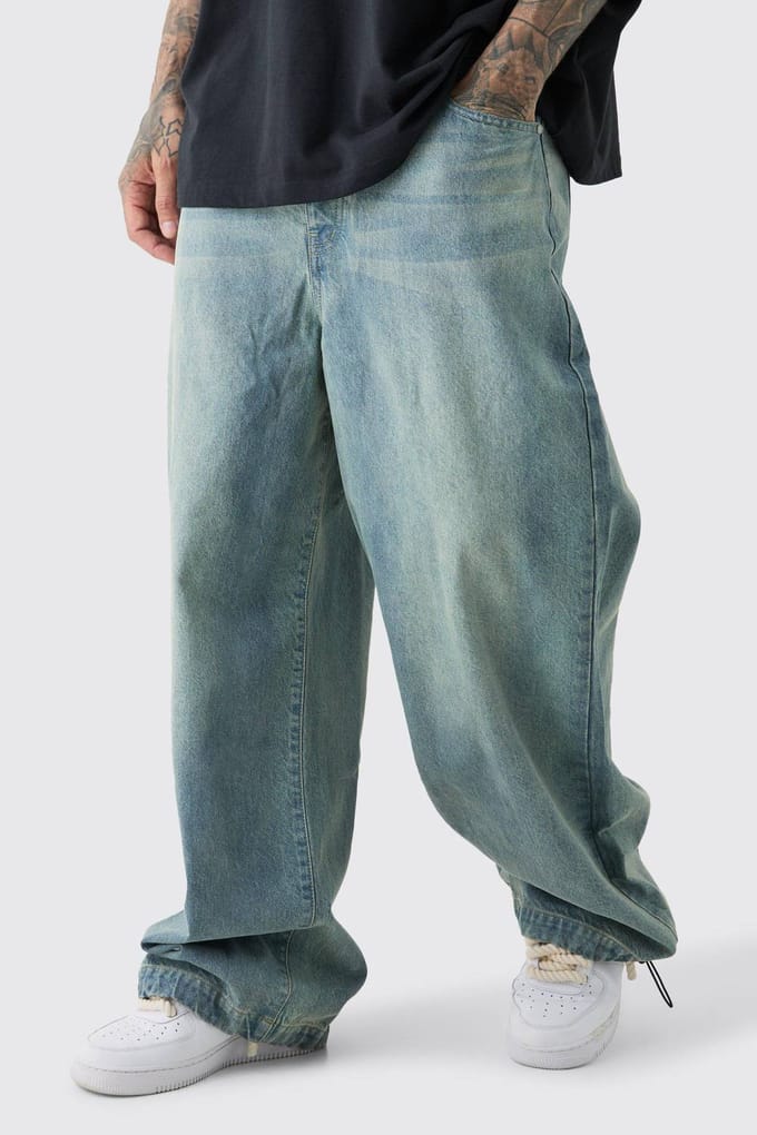 Tall Denim Parachute Jeans | Antique Blue | Size 36