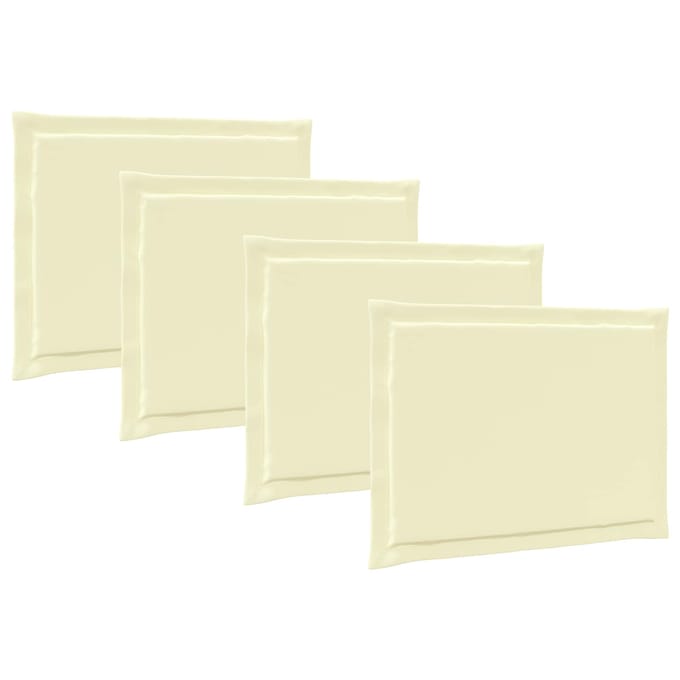 vidaXL - Zitkussens - 4 - st - Polyester - Crèmekleurig - 47 - x - 36 - x - 2 - cm