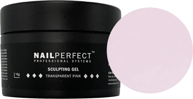 NailPerfect LED/UV Sculpting Gel Transparent Pink - 14gr