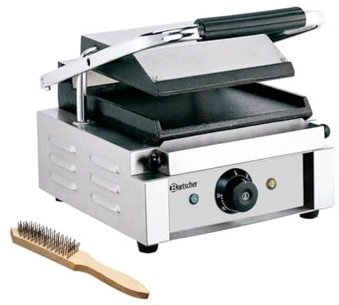 Contactgrill met groeven voor Panini en snacks