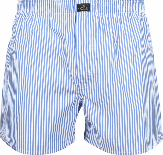 Steppin' Out Boxershort Stripe Blauw - Maat M - Heren