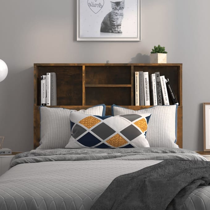 vidaXL - Hoofdbordkast - 100x19x103,5 - cm - gerookt - eikenkleurig