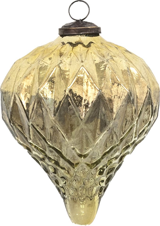 Clayre & Eef Kerstbal Overig Ø 13 cm Goudkleurig Glas Kerstballen
