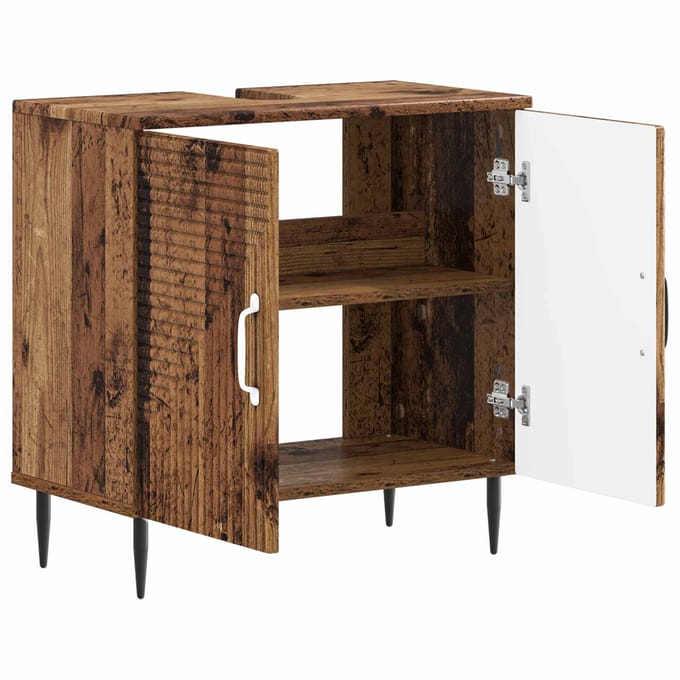 vidaXL - Wastafel - kabinet - voor - de - badkamer - HAARLEM - Oud - hout