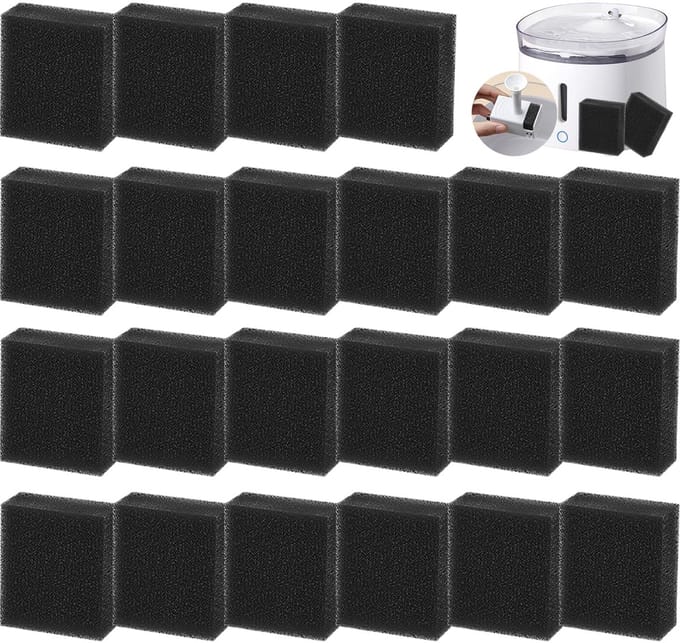 Drinkfontein voor katten en honden, model: WF20 (Zwart-24 stuks)