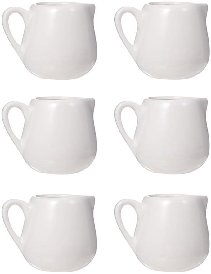 Solidchoice - Dailygoody - Mini Creamer Kruik - Keramische Melkkan - Handvat - Wit