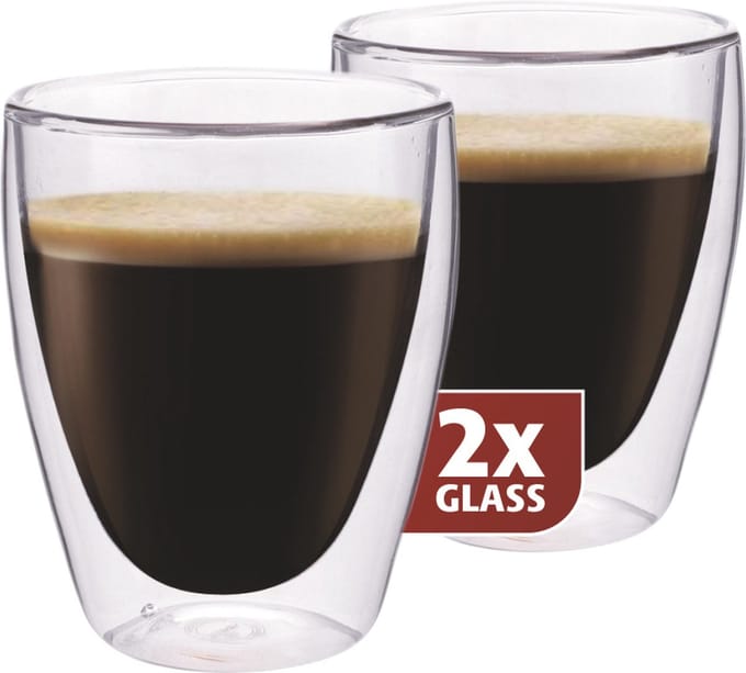 Maxxo Koffieglazen - Dubbelwandig - 235ml - 2 stuks