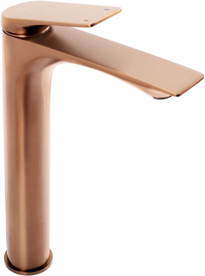 Rea Avalon High - Wastafelkraan - Geborsteld Koper - 20X4,2X30,5Cm