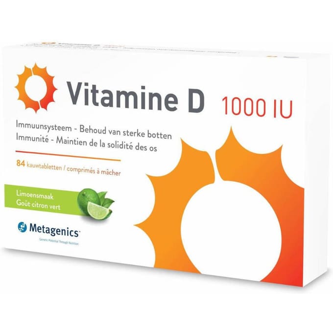 Metagenics Vitamine D 1000iu 84 Kauwtabletten