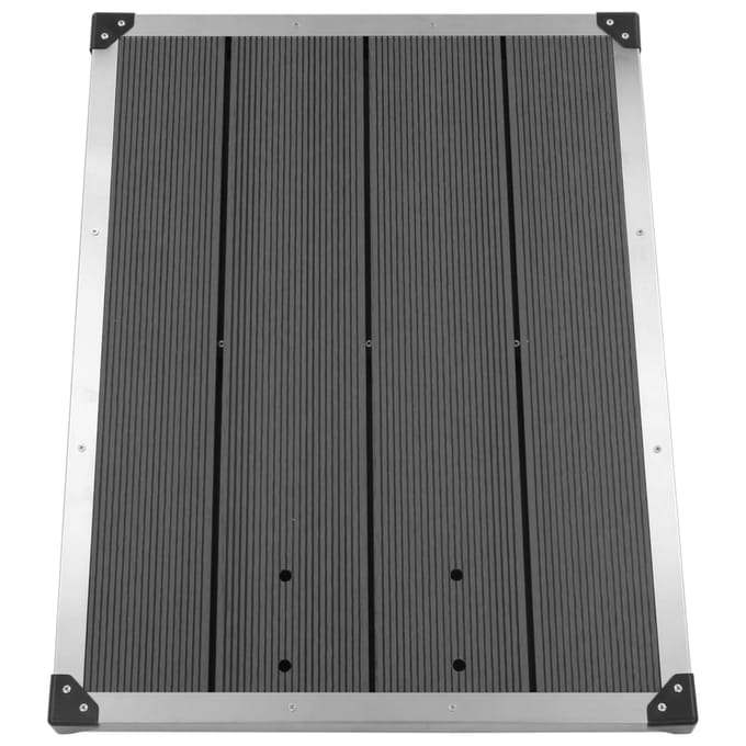 vidaXL - Buitendouchebak - 80x62 - cm - HKC - roestvrij - staal - grijs