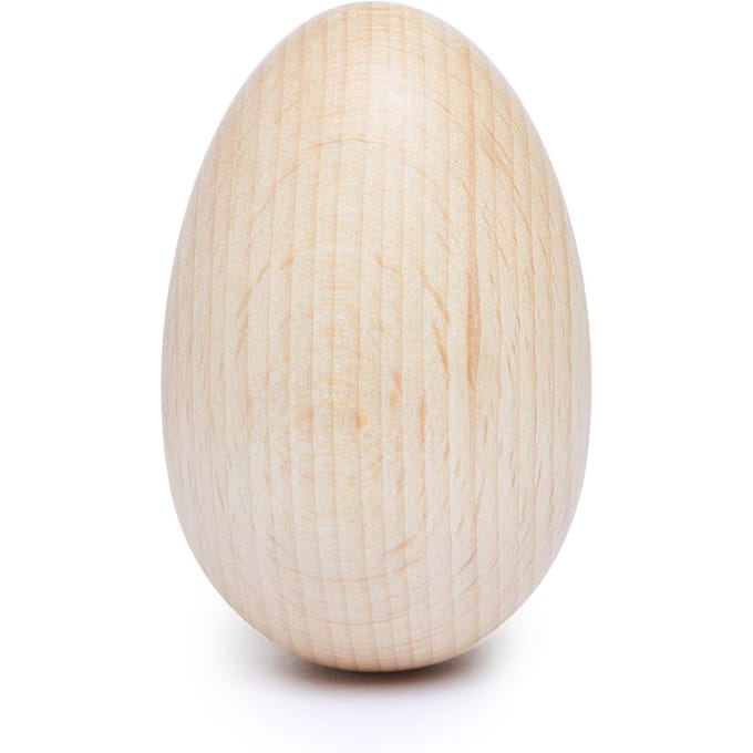 Houten ei, bovenaan geboord, 40 x 60 mm
