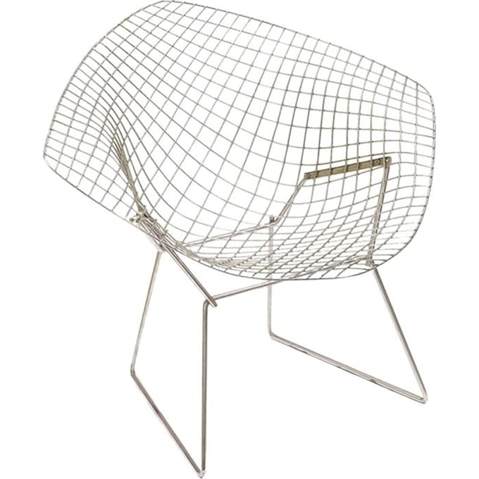 Knoll International - Bertoia Diamond Fauteuil Binnen - Chroom - zilver