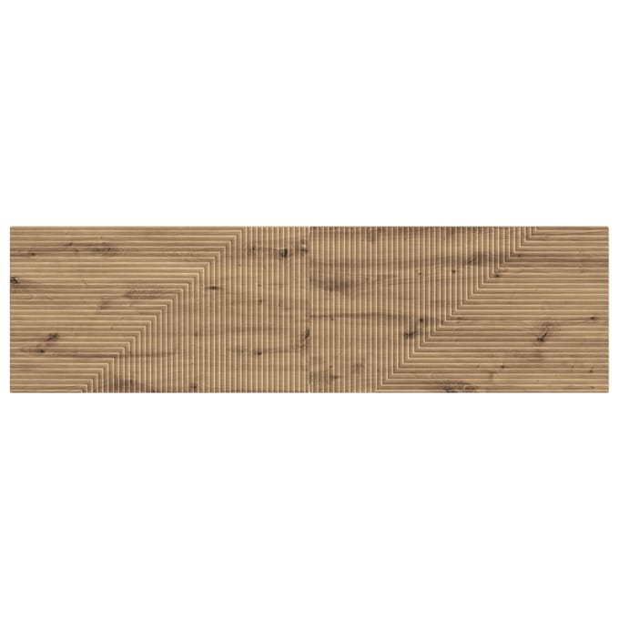 vidaXL - Wandgemonteerd - Hoofdbord - HAARLEM - Artisanaal - eiken - Bewerkt - hout
