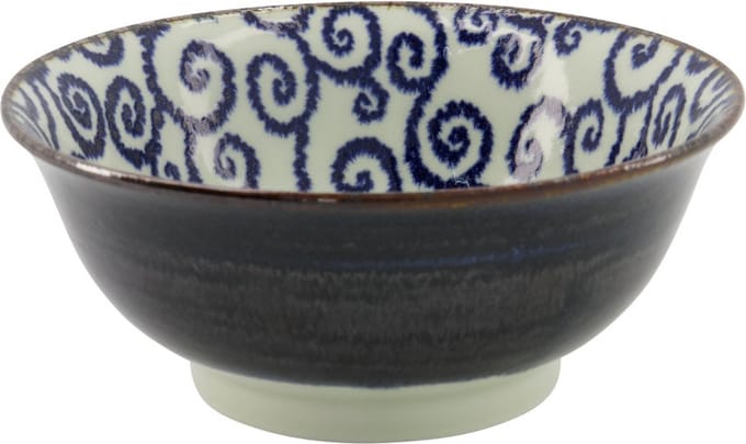 Tokyo Design Studio – Ten Karakusa Kom – 18,8 cm – 1000 ml – Blauw/Wit – Japans Servies
