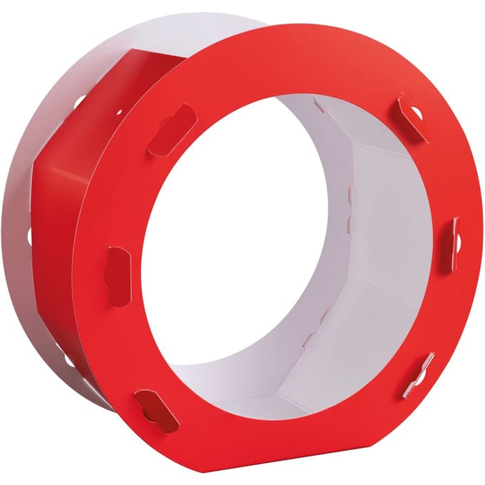 Lantaarn blanco "Rond" - Rood