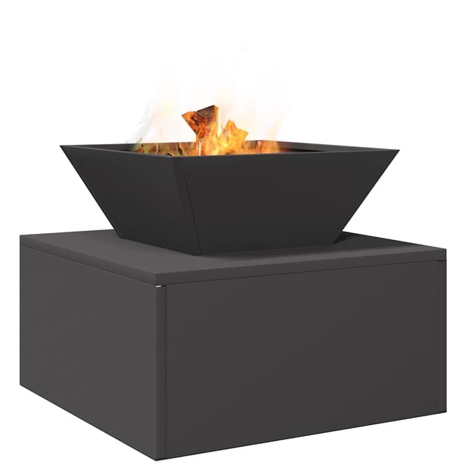 vidaXL - Vuurkorf - Zwart - 50 - x - 50 - x - 40 - cm - Staal