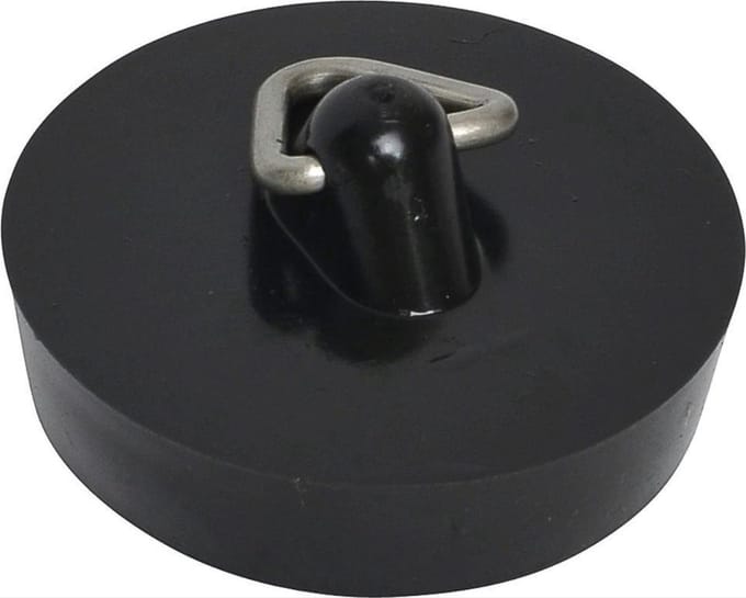 *** Gootsteendop - Gootsteendop - Stop - Gootsteen afsluiten - Plug - Zwart - Universeel - One size - 44MM - van Heble® ***