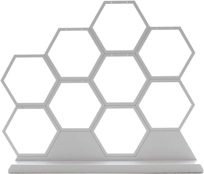 Sieraden Display Rek - Oorbelhouder Organizer - Sieraden Presenteren - Honingraat Ontwerp - 18 Gaten - Wit