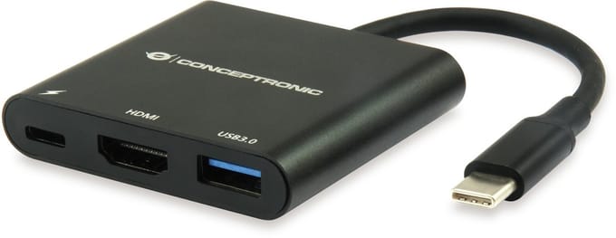 Conceptronic DONN01B laptop dock & poortreplicator USB 3.2 Gen 1 (3.1 Gen 1) Type-C Zwart
