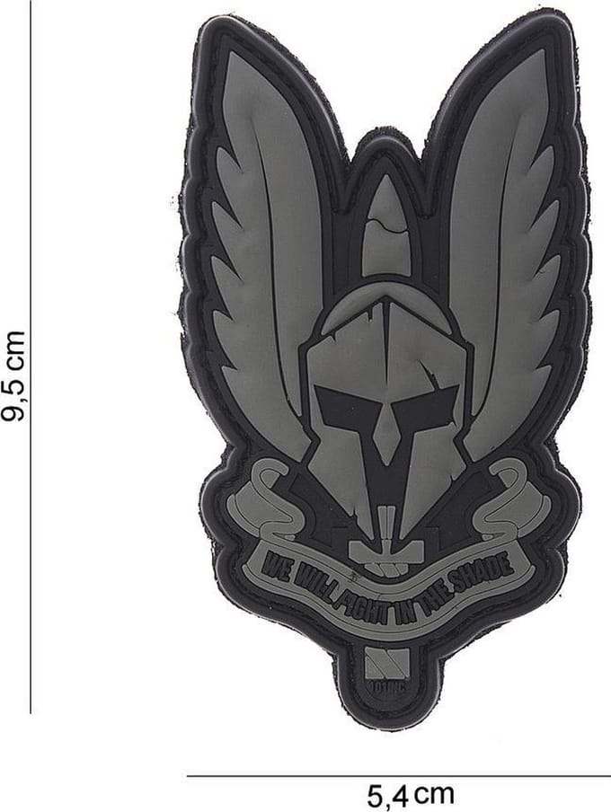 101 Inc Embleem 3D Pvc Spartan Zwart  10100