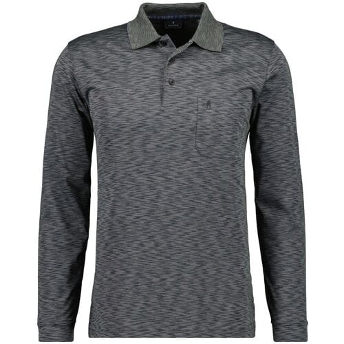 Ragman Polo Softknit Easy Care Space Dyed Slate Melange / male