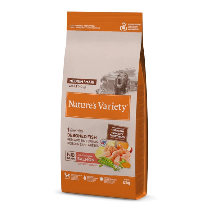 Hondenvoer Natures Variety - Zalm 12kg, Zonder Graan, Natuurlijke Ingrediënten