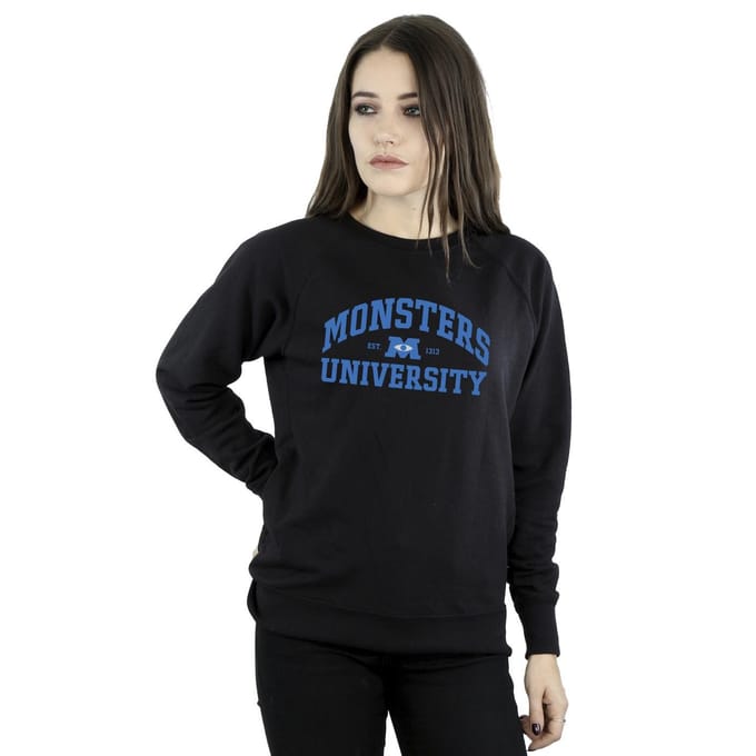 Disney Dames/Dames Monsters University Logo Sweatshirt (Zwart)