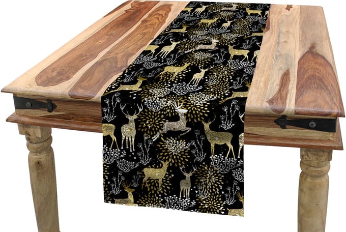 New Bed Kerstmis Oosterse herten Accent Rechthoekige Tafelrunner, 40cm x 300cm