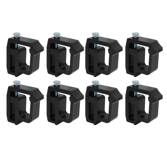 16 stuks Laadbakdeksel Montageklemmen Camper Shell Clips Vervanging voor Chevy Silverado 1500 black