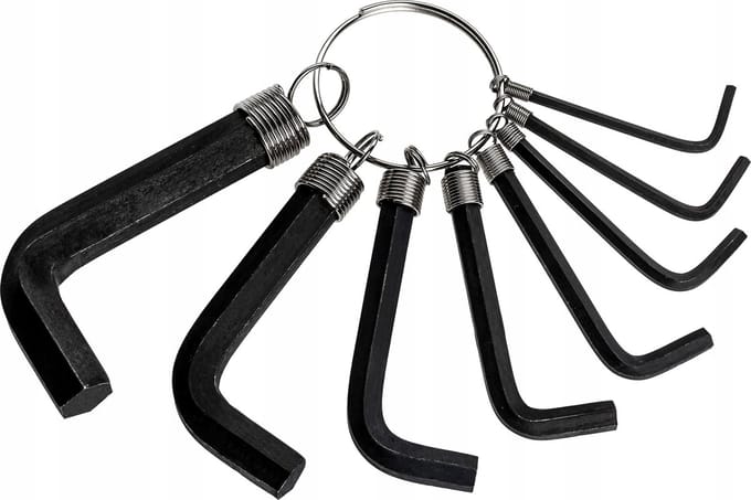 Inbussleutelset 2-10 mm, 8-delig, koolstofstaal