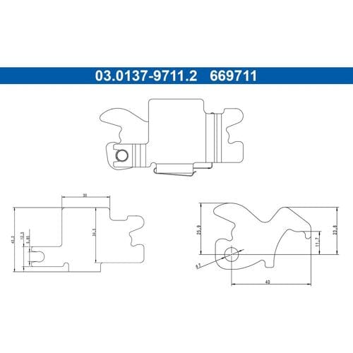 Reparatieset, remschoenen ATE 03.0137-9711.2