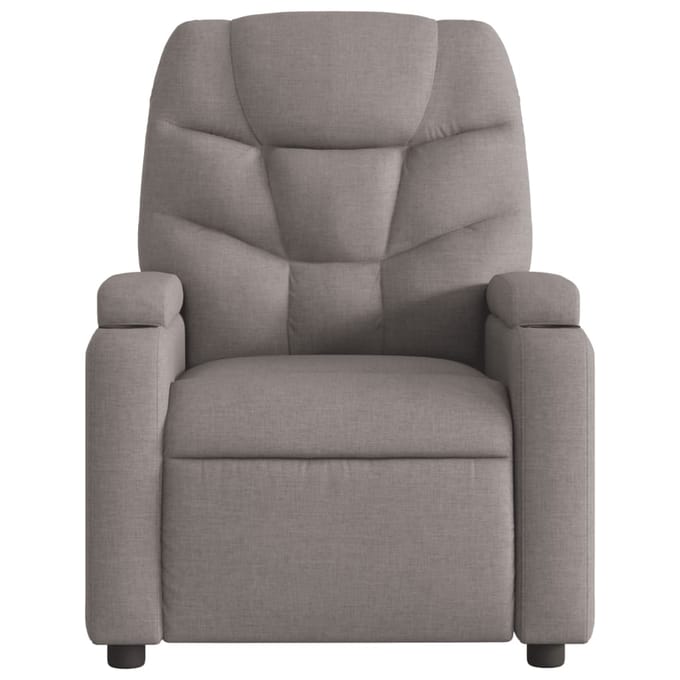 vidaXL - Fauteuil - verstelbaar - stof - taupe
