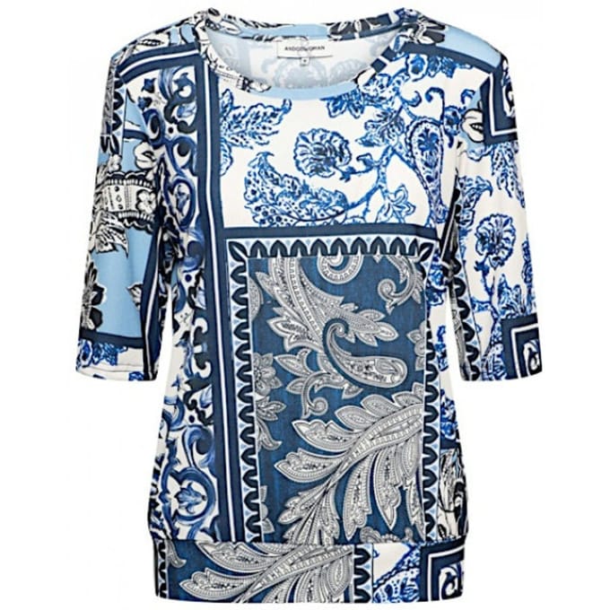 &Co Woman &co women top lucille paisley indigo multi