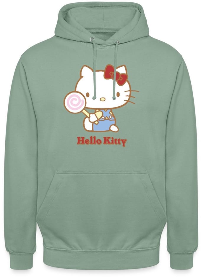 Hello Kitty Met Een Lollipop Hoodie Unisex