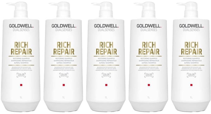5x Goldwell Dualsenses Rich Repair Restoring Shampoo 1000ml